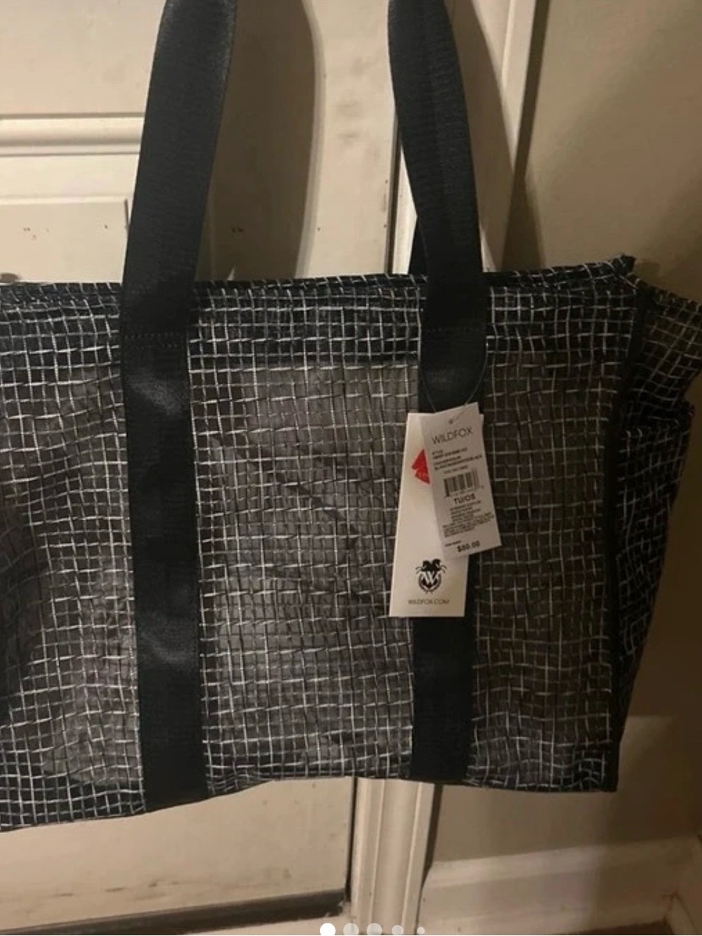 Wildfox Black and White Grid Tote
